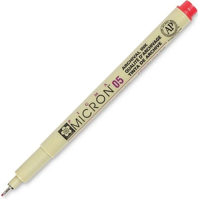 Technický liner SAKURA Pigma Micron 05 červený 0,45 mm