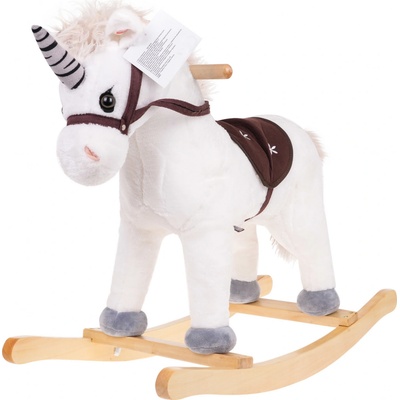 Majlo Toys Plyšový houpací kůň Ferda - bílý jednorožec – Zboží Dáma
