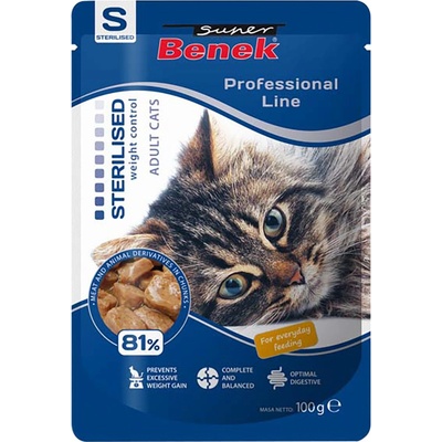Super Benek Adult Sterilized drůbeží 24 x 100 g