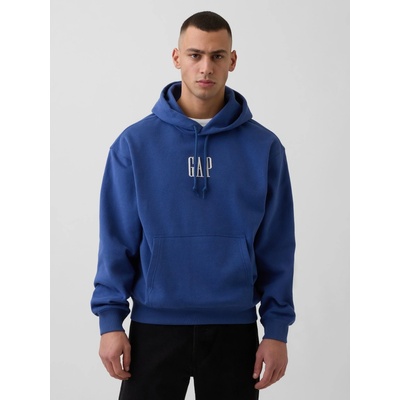 GAP Oversize mikina s logom VintageSoft tmavomodrá