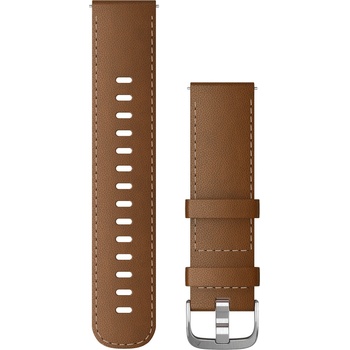 Garmin Каишка Garmin - QR Leather, Venu 2/2S, 22 mm, Brown/Silver (010-12932-24)