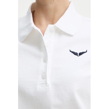 Zadig&Voltaire Памучна тениска с яка zadig&voltaire (jwts02792)