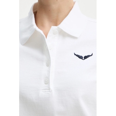 Zadig&Voltaire Памучна тениска с яка zadig&voltaire (jwts02792)