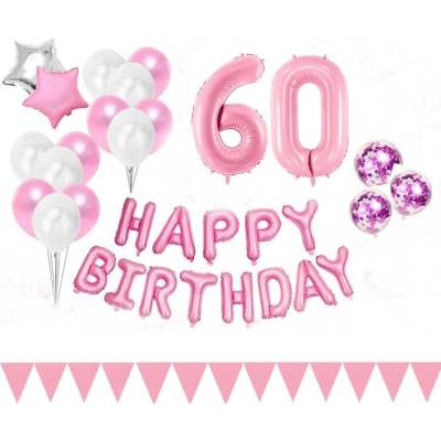 Balónkový set HB růžový číslo 60