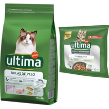 Ultima Cat Hairball krocaní & rýže 1,5 kg