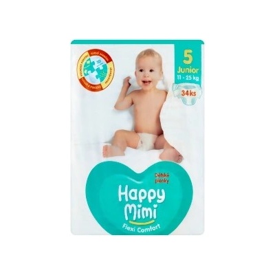 Happy mimi Flexi Comfort Junior 4 11-22 kg 34 ks