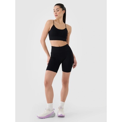 4F Dámské krátké legíny WSS25TFSTF014 DEEP BLACK