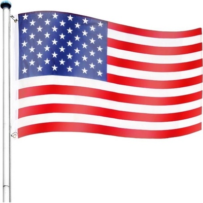 FLAGMASTER® Vlajkový stožár vč. vlajky USA, 650 cm