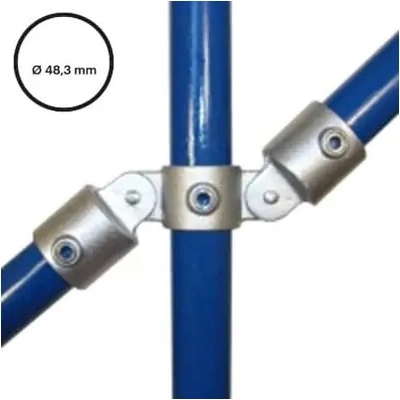 Konstrukční fitinka, spojka ocelových trubek pr. 48,3 mm – dvojitá kloubová spojka 167-D48