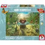 Schmidt Spiele Пъзел Schmidt от 1000 части - Кафяв лабрадор във водата (58572)