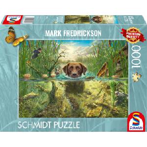 Schmidt Spiele Пъзел Schmidt от 1000 части - Кафяв лабрадор във водата (58572)