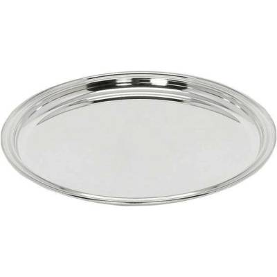 EDZARD Servírovací podnos ve tvaru dýmky, kulatý, elegantně postříbřený, průměr 22 cm