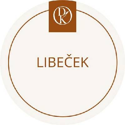 Davídkovo koření Etiketa Libeček béžová průměr 4,5 cm 1 ks