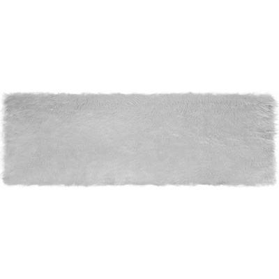 vidaXL Изкуствен овчи килим Tafalla Сив 80 x 250 cm Полиестер (42021524)