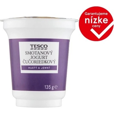 Tesco Smotanový jogurt čučoriedkový 135 g