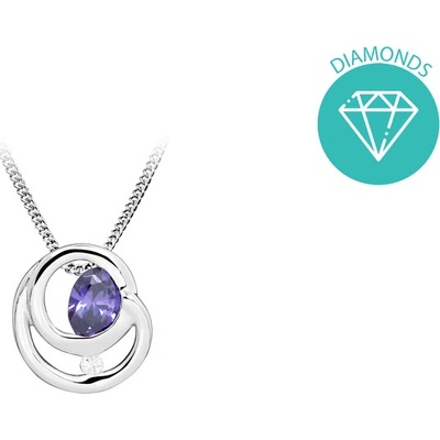 JVD Dámský stříbrný briliantový přívěsek SVLP0506SH8F100