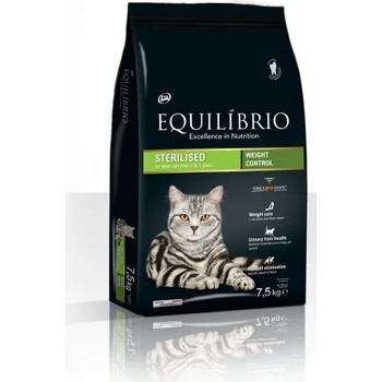 Equilibrio Adult Cat Sterilized - Пълноценна храна за кастрирани израснали котки 7, 5 кг, Франция