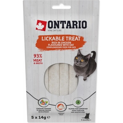 Ontario pochúťka lízacia kuracia a ovos 5 x 14 g