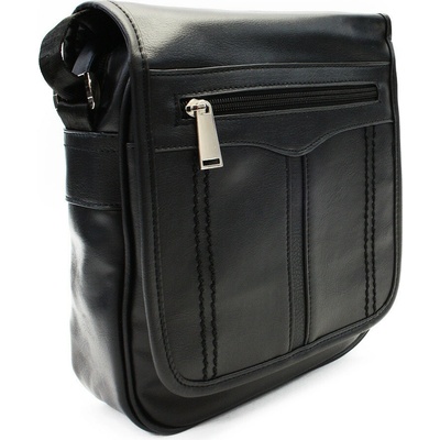 Čierna menšia pánska zipsová crossbody taška Losse