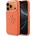 GUESS Кожен Калъф за iPhone 17 Pro, Guess PU Resin Logo Case, Оранжев (GUHCP17L5PS4RGGO)