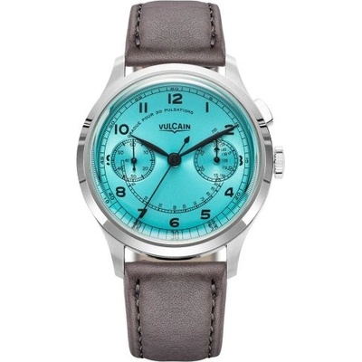 Vulcain Monopusher Turquoise Grey