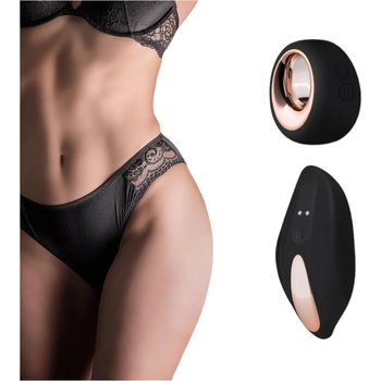 Pantyrebel - акумулаторно вибриращо бельо с радио - черно (S-L)