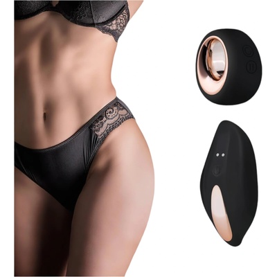 Pantyrebel - акумулаторно вибриращо бельо с радио - черно (S-L)