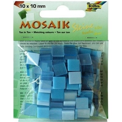 Folia Mozaikové kamienky tónované, 10 x 10 mm modrá