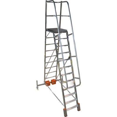 KRAUSE Сгъваема едностранна платформена стълба Krause, Vario Compact, 12 стъпала, основа 1440 м (10833174) (10833174)