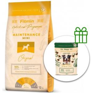 Fitmin MINI Maintenance 12 кг + Fitmin Play&Train Агнешка и Говеждо БЕЗПЛАТНО