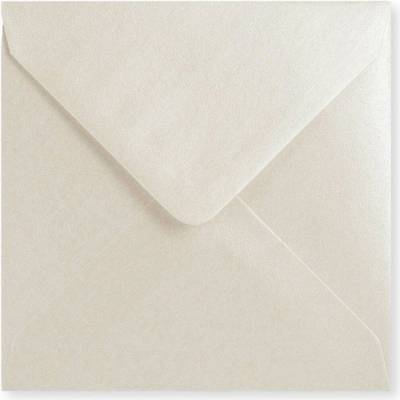 Obálka v barvě ústřice - Diamantová klopa 130x130 mm