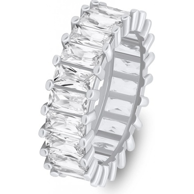 Brilio Silver strieborný prsteň s čírymi zirkónmi RI087W