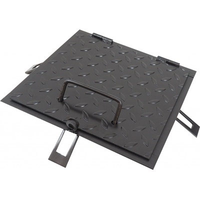 TOPTRADE poklop šachtový, ocelový, lakovaný, 600 x 600 mm, černý – Zboží Dáma