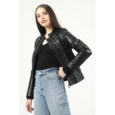 Jacket Club Дамско яке от естествена кожа yb-2156 - Черно #317989 (317989_Черно)