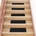 vidaXL Изтривалки за стълби, самозалепващи се, 15 бр. , 60x25 см, черни, правоъгълни