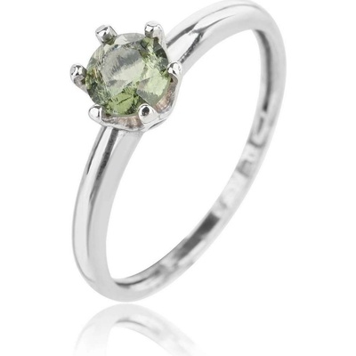 Jan Kos jewellery Stříbrný prsten s vltavínem 32106329