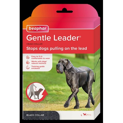 Beaphar Gentle Leader - Повод срещу дърпане за кучета от едри породи, черен