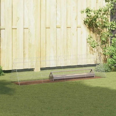 vidaXL Klec na kuřata 215 × 55 × 55 cm pozinkovaná ocel stříbrná 9799.3394433