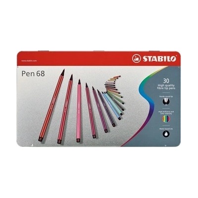 Stabilo Pen 68 v kovovom púzdre 30 ks