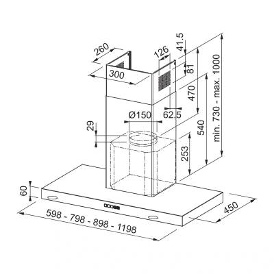 Franke Аспиратор tale 915 w bk franke (325.0657.512)