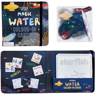Floss&Rock Карти за оцветяване с вода - Magic Water, Floss&Rock - Подводен свят (38P3414)