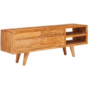vidaXL ТВ шкаф с рафт Кафяво 110 x 30 x 40 cm Солидно акациево дърво (42003317)
