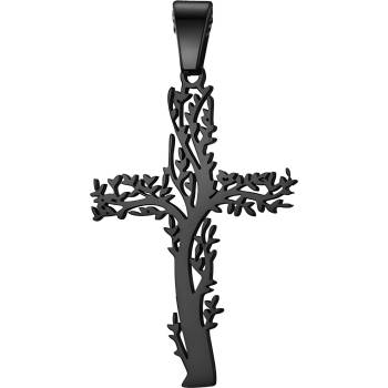 HARAHU Висулка на верижка Tree Cross - Черен KP34144 (34144)