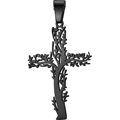 HARAHU Висулка на верижка Tree Cross - Черен KP34144 (34144)