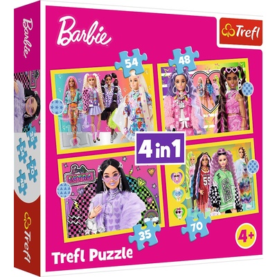 TREFL Veselý svet Barbie 4v1 35 48 54 70 dielov