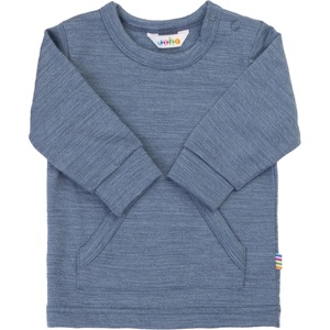 Joha Детски вълнен пуловер Joha Kid's Blouse L/S with Belly Pockets Merino jumper - Dark Blue - размер 90 (704-6192-0214)