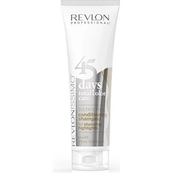 Revlon 45 days Total Color Care Shampoo & Conditioner 2in1 2v1 šampón a kondicionér proti žltnutiu 275 ml