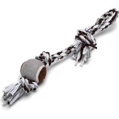 Nobleza bavlněné lano s míčkem 45 cm hnědá
