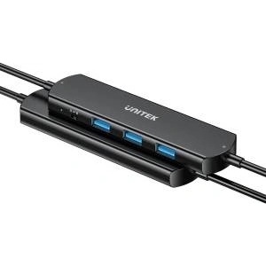 Unitek KVM Hub 10 Gbps - switching between 2 hosts, 3×USB-A