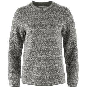Fjällräven Дамски вълнен пуловер Fjällräven Women's Snow Round Neck Sweater Wool jumper - Grey (105-7042-0313)